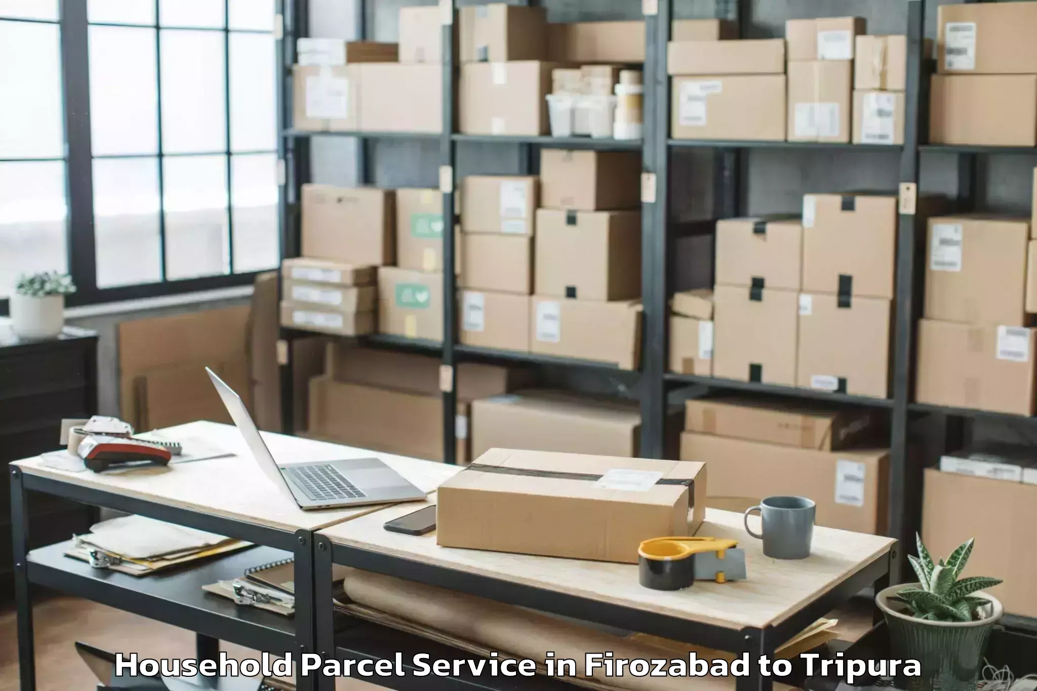 Trusted Firozabad to Panisagar Household Parcel